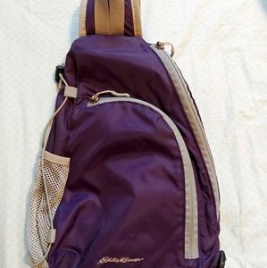 EDDIE BAUER purple slingpack